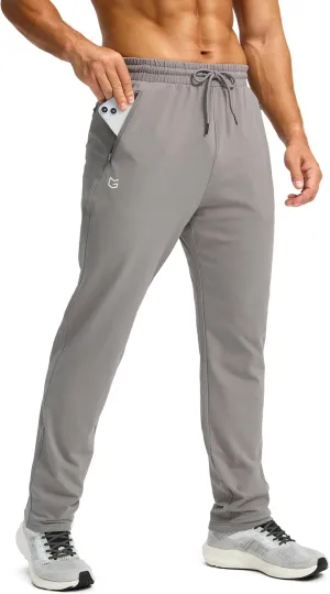 G Gradual Men's Fleece Lined Winter Pants with 3 Zipper Pockets Warm Athletic Joggers Workout Running Sweatpants for Men