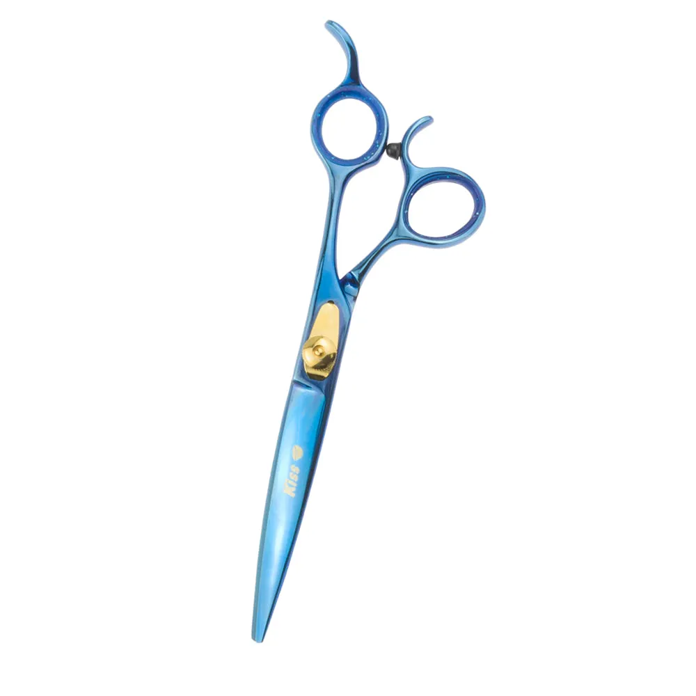 Geib Kiss Gold/Blue 7.5" Curved Scissors