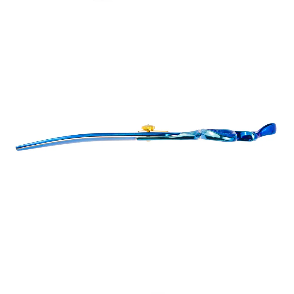 Geib Kiss Gold/Blue 7.5" Curved Scissors