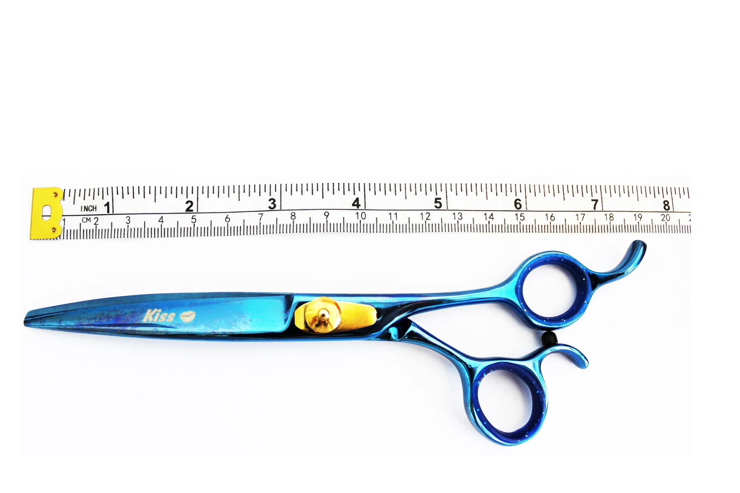 Geib Kiss Gold/Blue 7.5" Curved Scissors