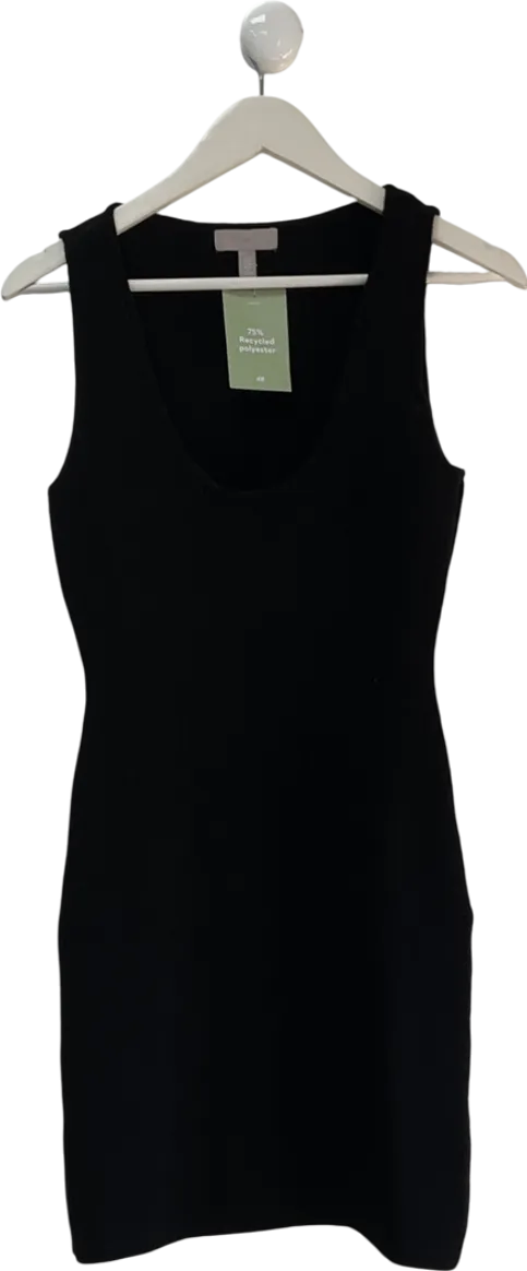 H&M Black Sleeveless Knitted Dress UK M