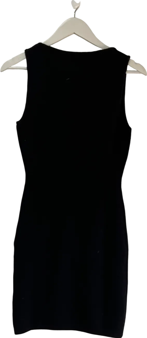 H&M Black Sleeveless Knitted Dress UK M