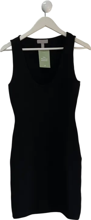 H&M Black Sleeveless Knitted Dress UK M