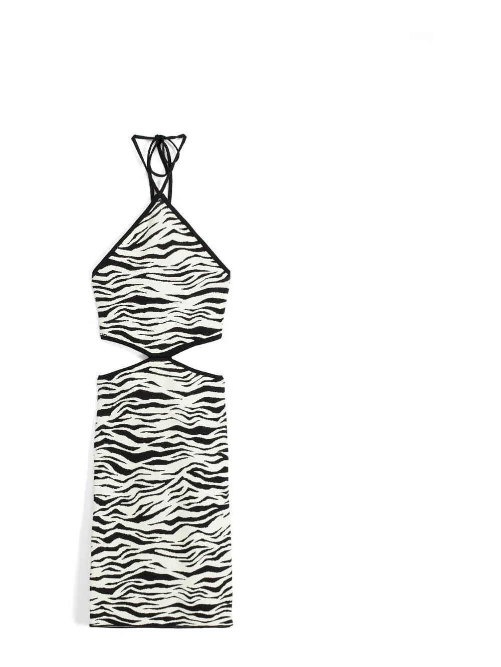 Knitted dress Bershka, white