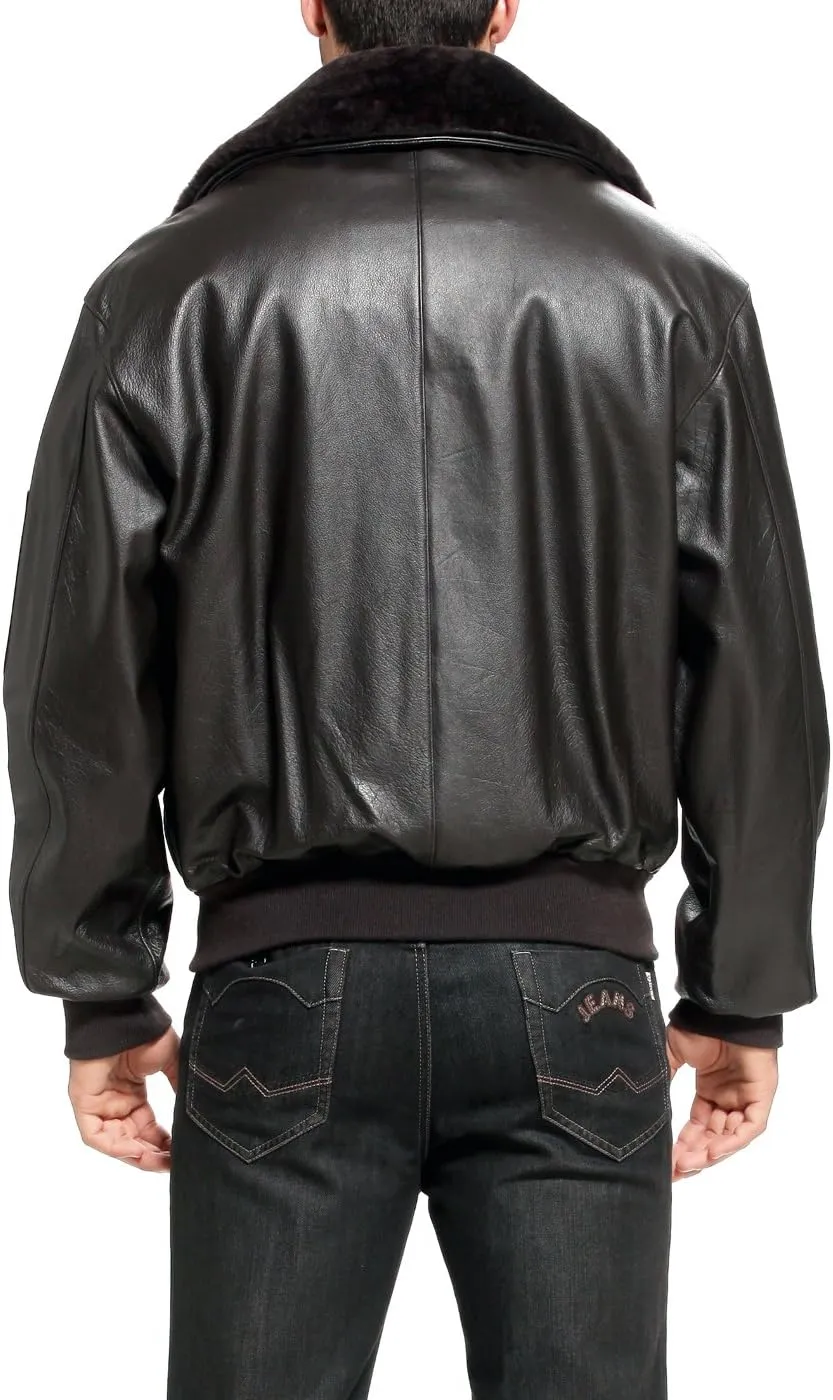Landing Leathers Men Air Force B-15 Leather Flight Bomber Jacket (Also available in Big & Tall)
