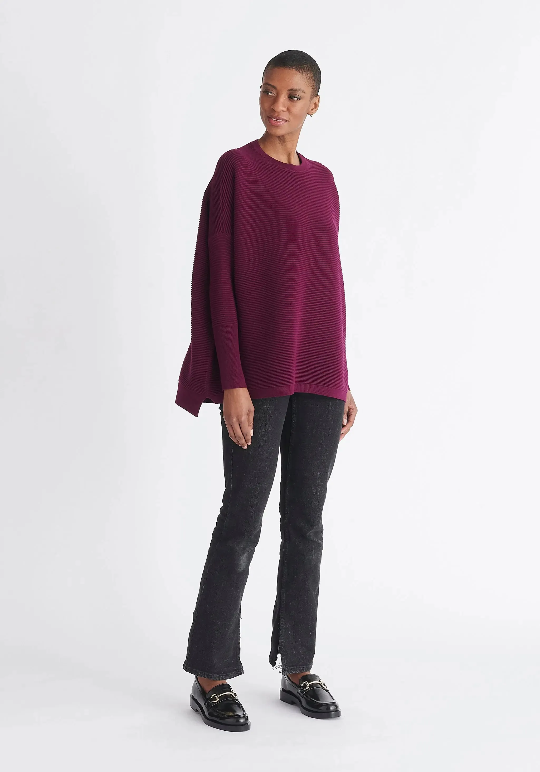 Purple Paisie Ribbed Jumper