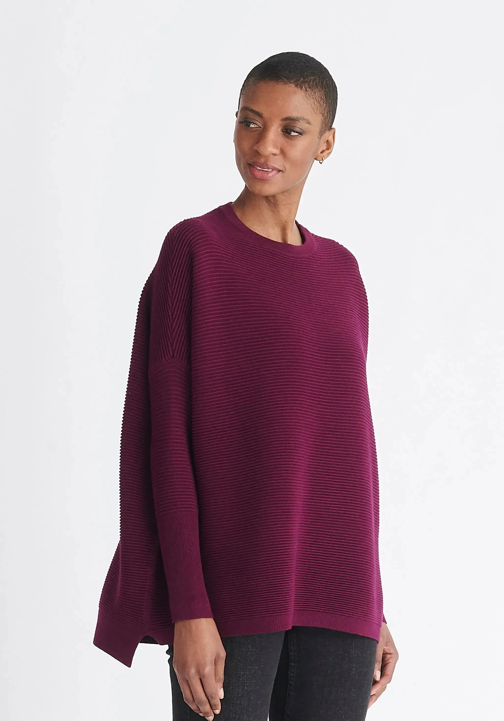Purple Paisie Ribbed Jumper