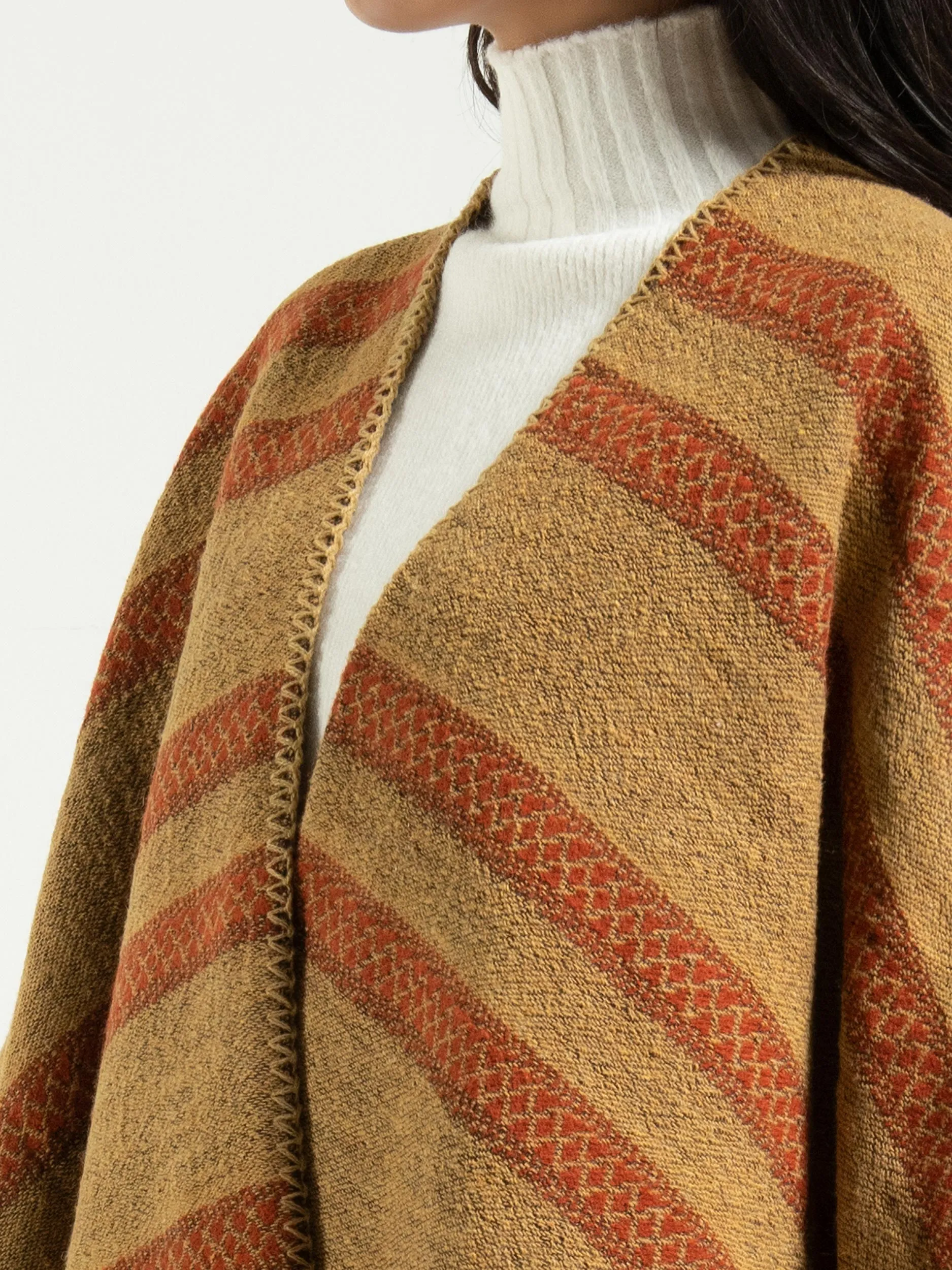 Two Toned Cape Shawl