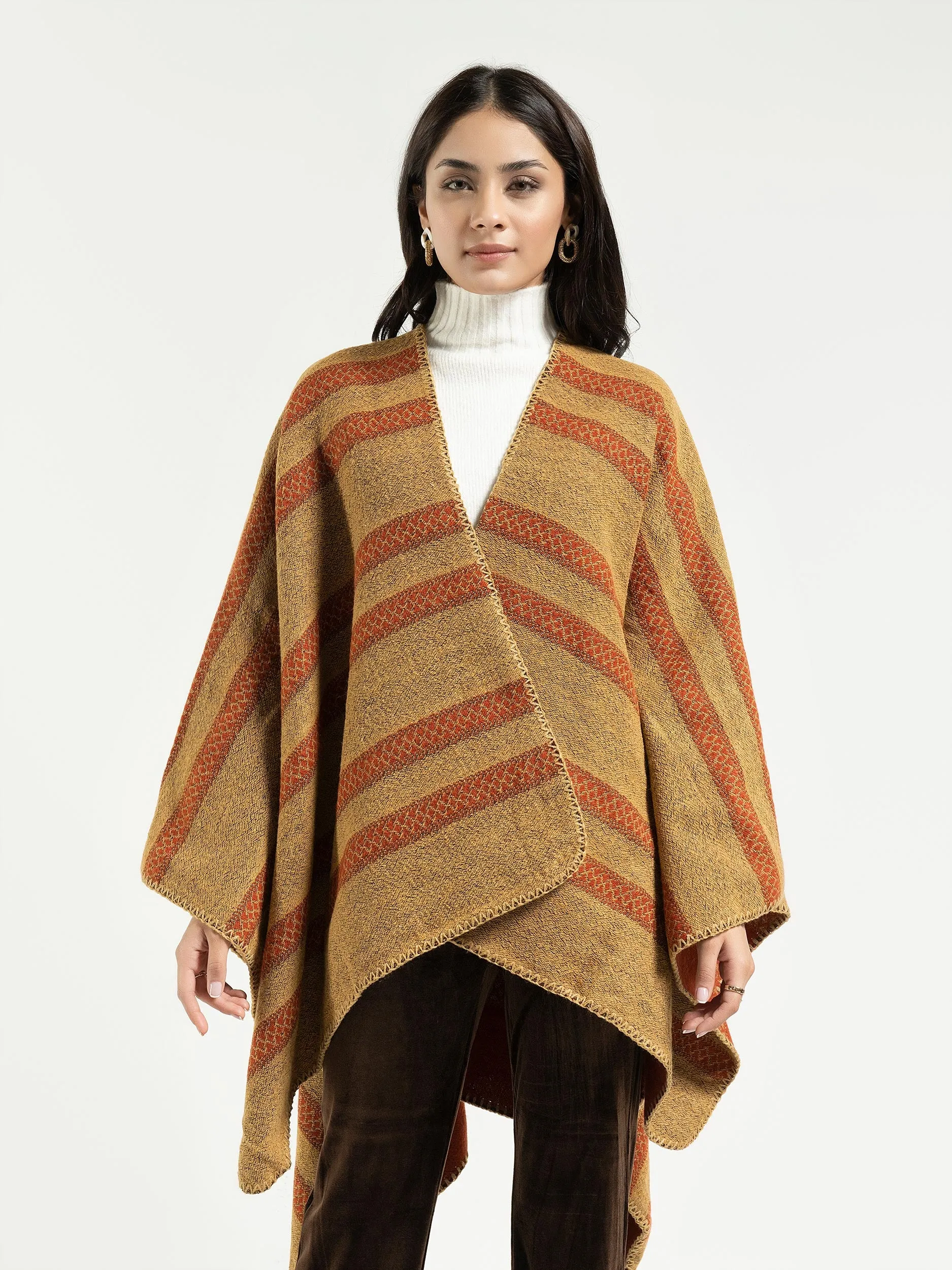 Two Toned Cape Shawl
