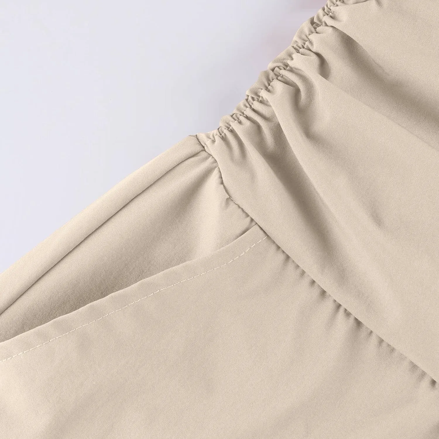 Women's Capri Pants Elastic Waist Wide Leg Loose Pants Cropped Trousers with Pockets Summer Casual Yoga Sweatpants